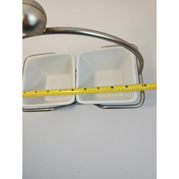 Pampered Chef Simple Additions 3-Pc Caddy Set & Serving Bowls Square White - Picture 9 of 10